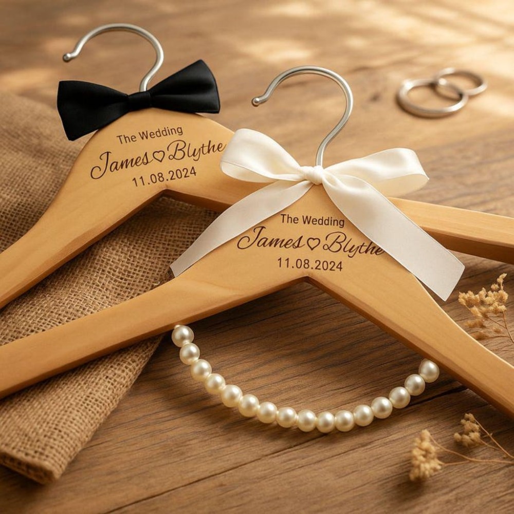 Champagne Tower Set - Gantungan Baju Pengantin Pria & Wanita