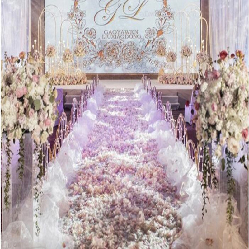 Aisle Runner White - Dekorasi Pernikahan Putih Elegan Tali Benang