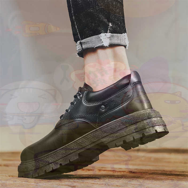 Wedding Supply Canada - Sepatu Pria Tenis Pelatih Fashion Kulit