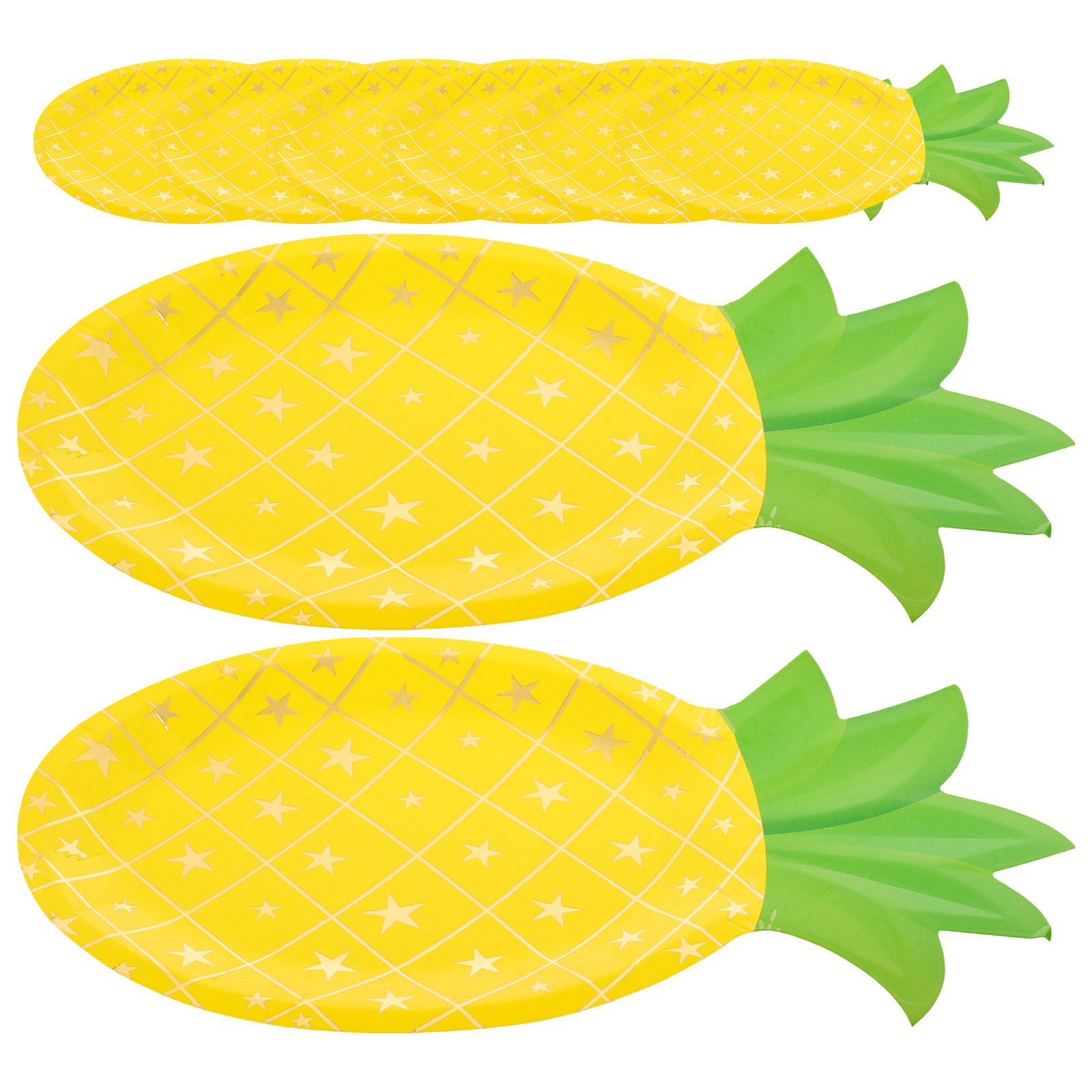 Wedding Supply Bulk - 8Pcs Piring Kertas Motif Nanas Sekali