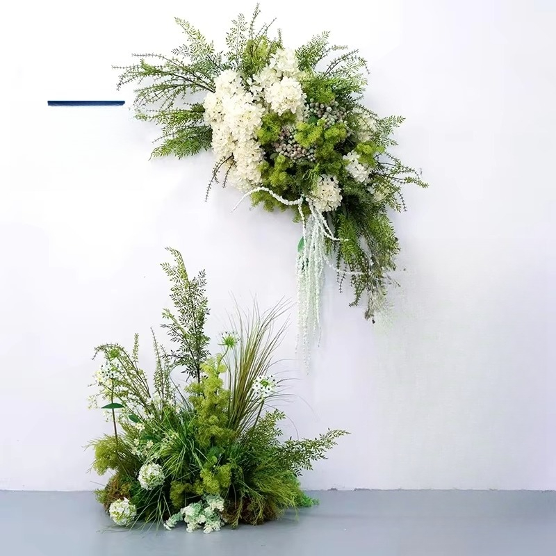Aisle Runner White - Dekorasi pernikahan hijau, jalan setapak rumput