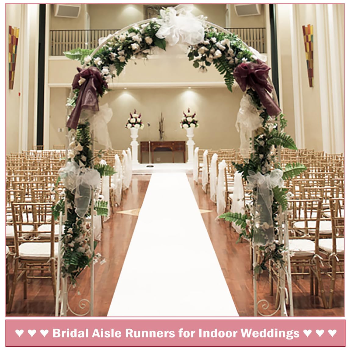 Aisle Runner White - Karpet putih pernikahan Anti selip koridor