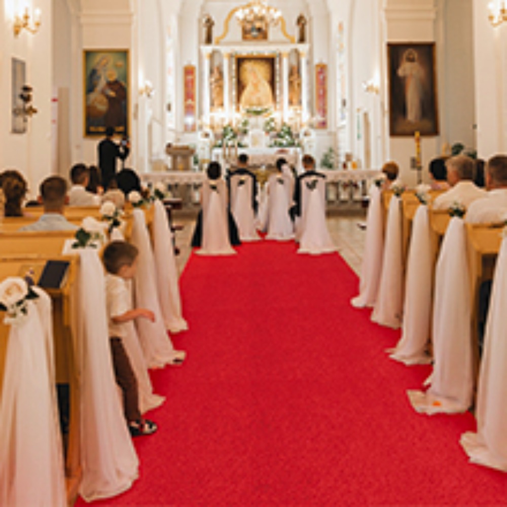 Aisle Runner White - Karpet Lorong Pernikahan Elegan Anti-selip Karpet