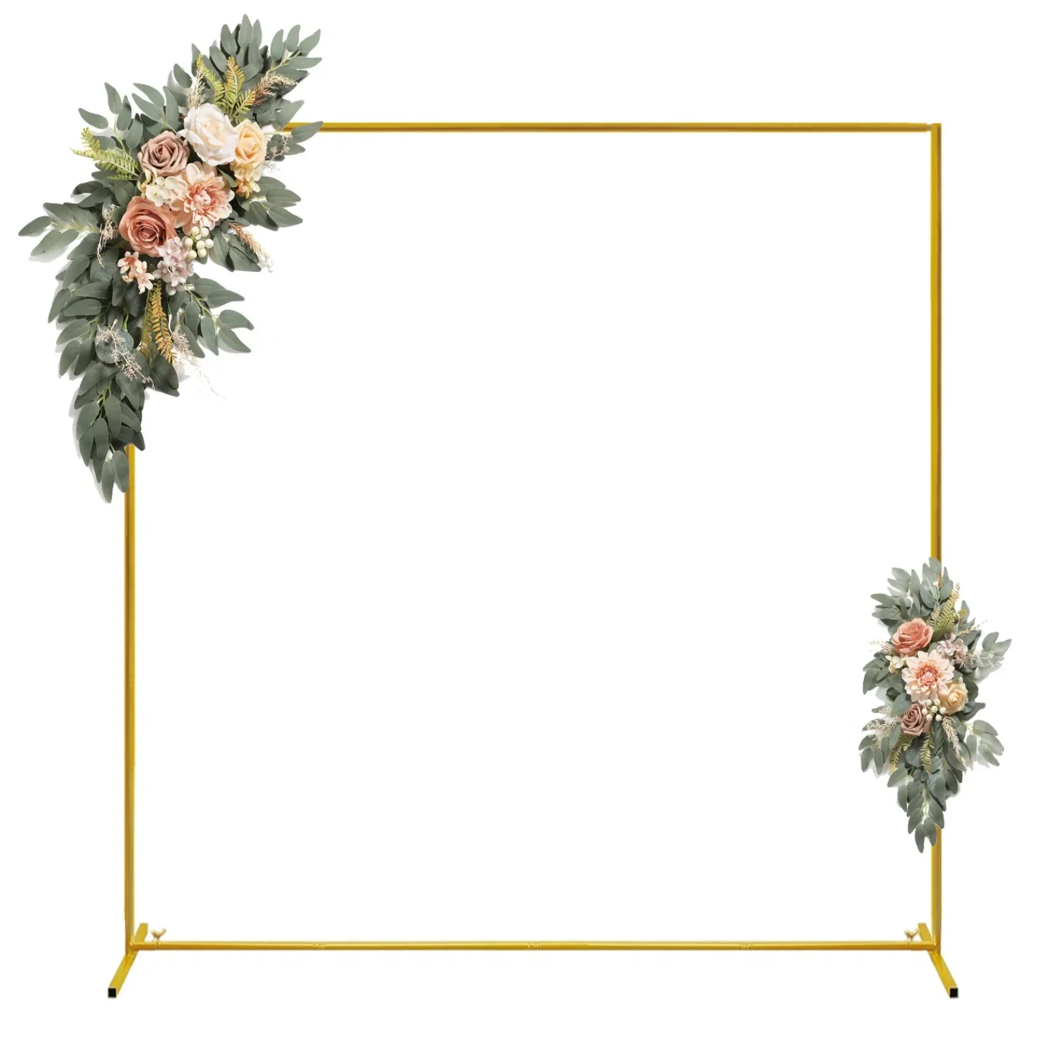 Wedding Balloon Arch - Stand Lengkung Pernikahan Emas Persegi, Stand