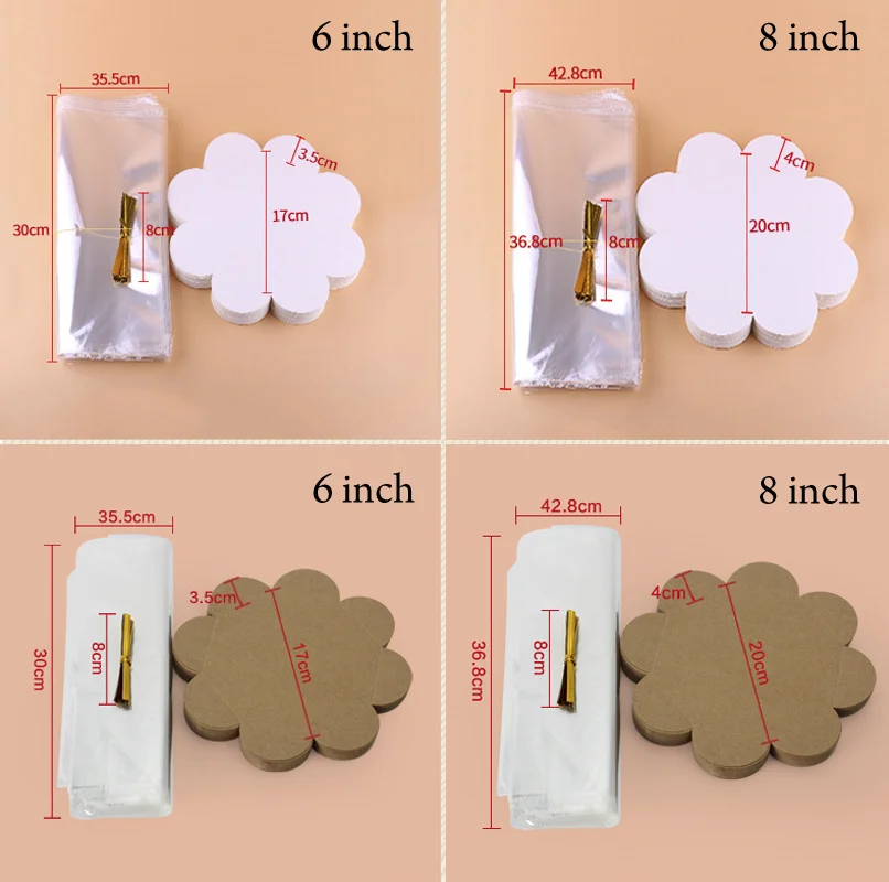 10 Buah 6/8 Inci Kemasan Kue S - Wedding Supply Shops ulasan dan harga