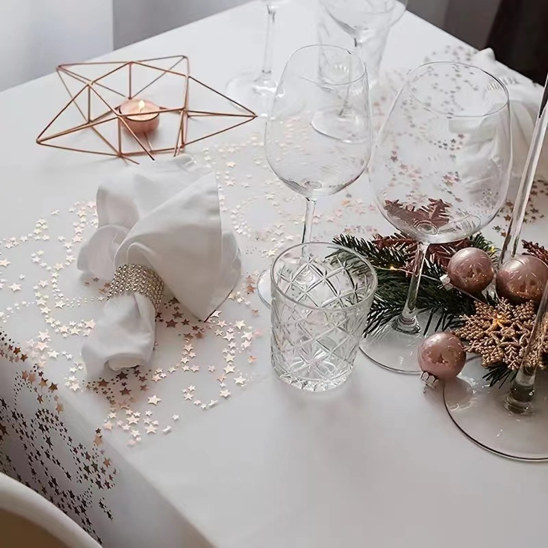 Taplak Meja Pesta Serat Polies - Table Runner Sequin ulasan dan harga