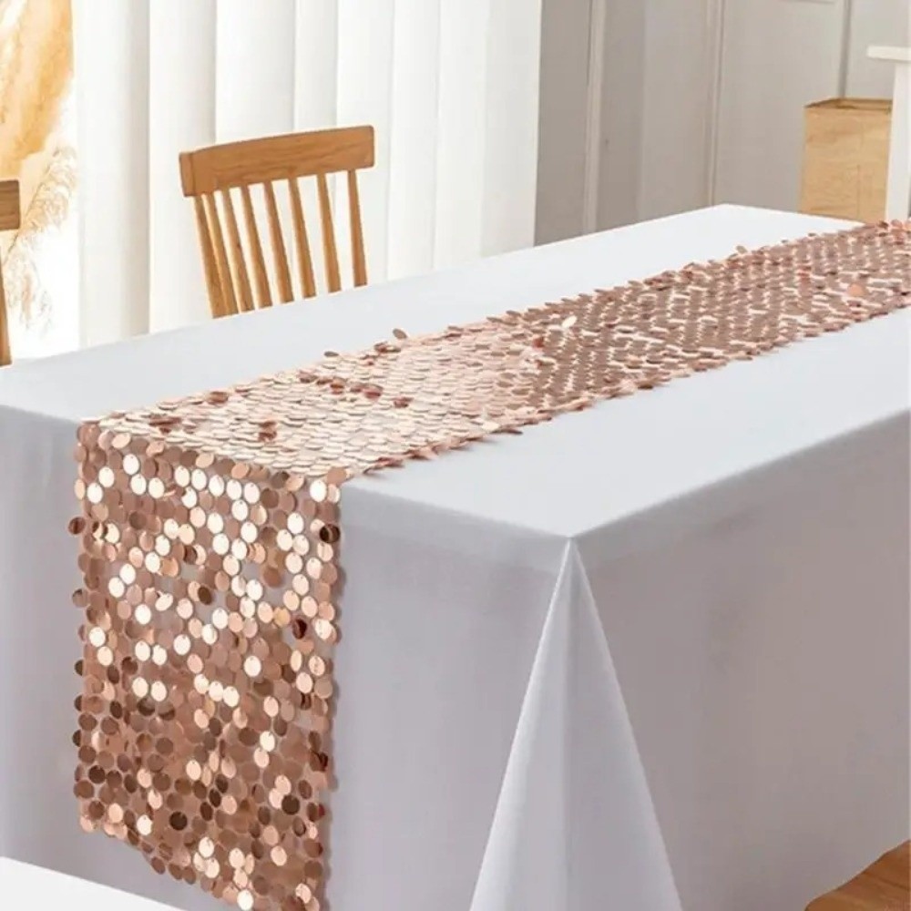 Taplak Meja Payet Sisik Ikan P - Table Runner Sequin ulasan dan harga