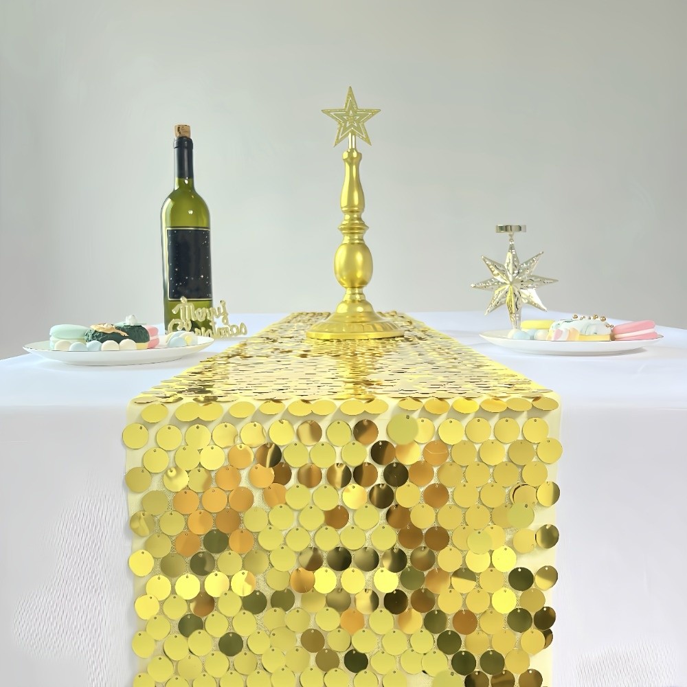 Taplak Meja Payet Sisik Ikan P - Table Runner Sequin ulasan dan harga
