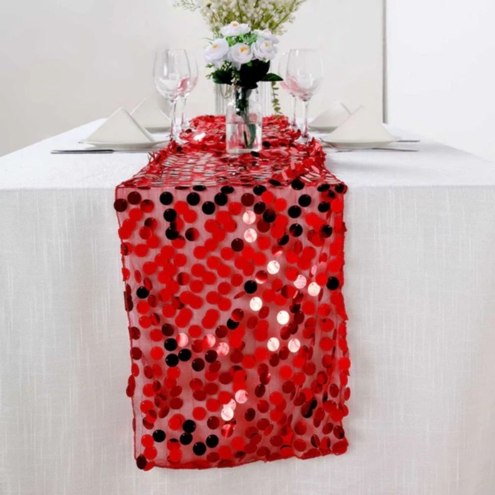 Taplak Meja Payet Sisik Ikan P - Table Runner Sequin ulasan dan harga