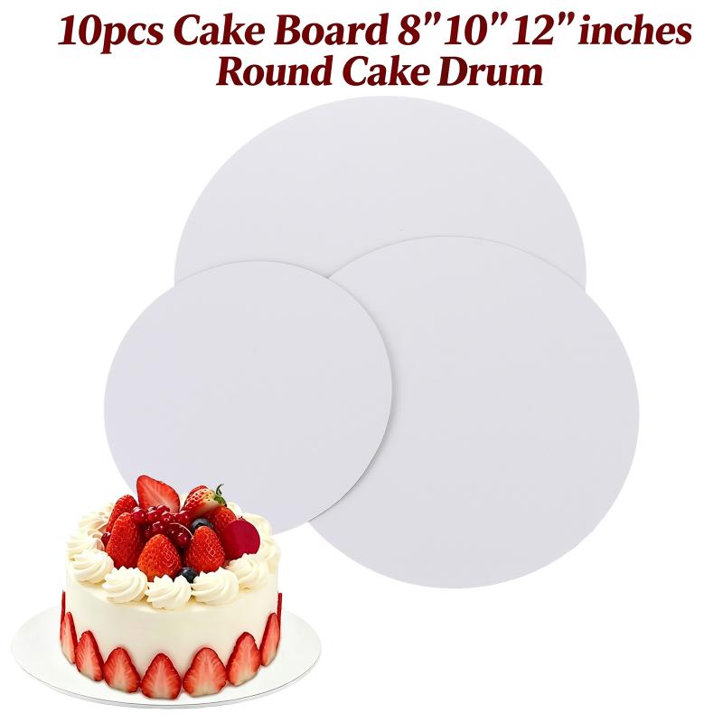 10pcs Alas Kue Bulat Putih, Ku - Wedding Supply Shops ulasan dan harga