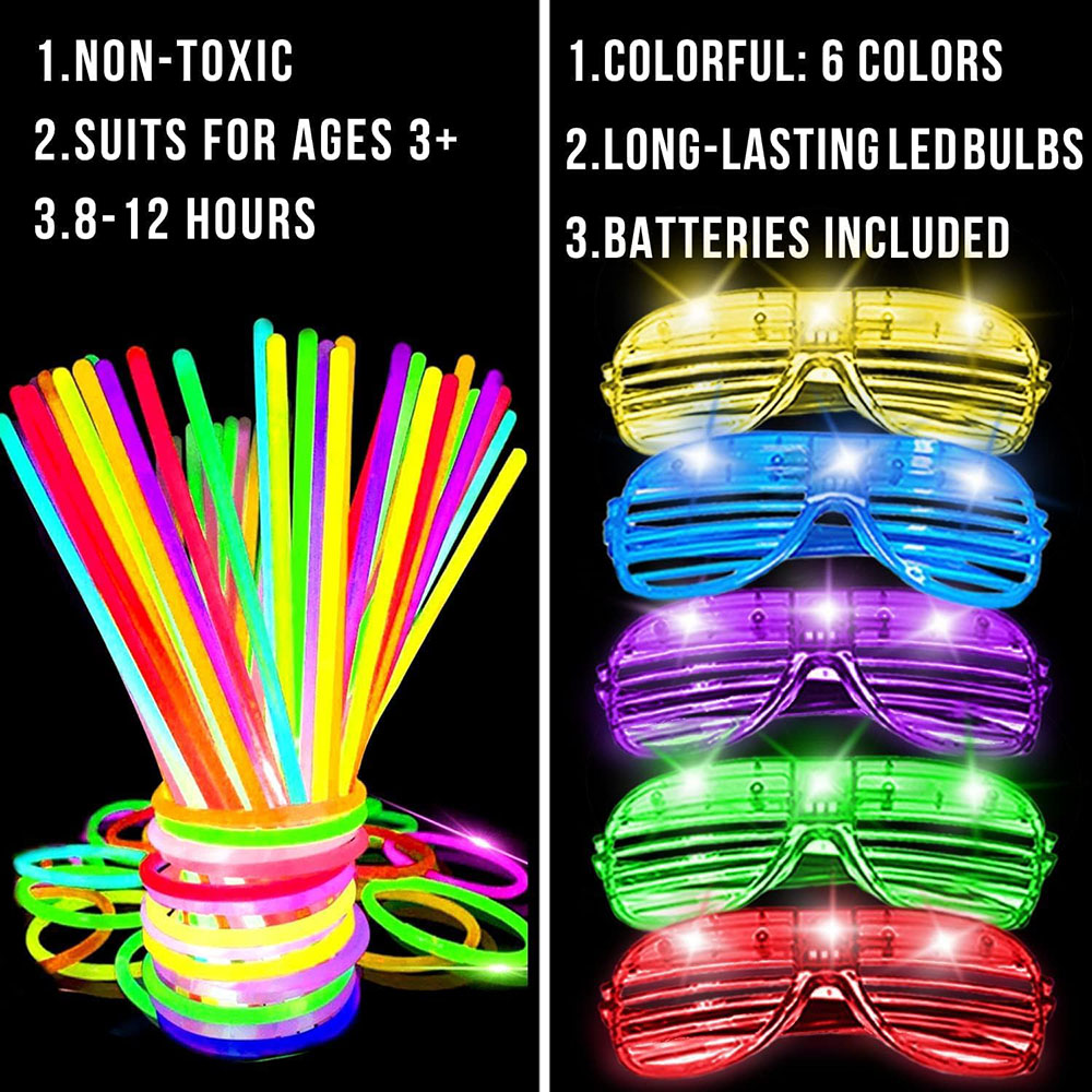 136 Pak Glow in The Dark Light - Wedding Supply Bulk ulasan dan harga