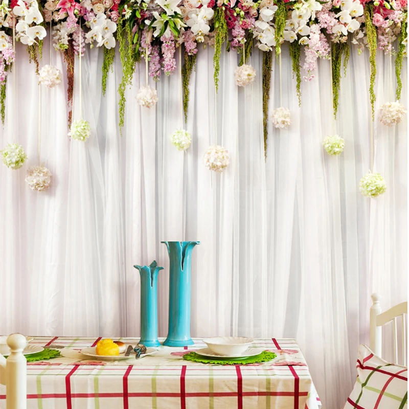 Kustom Dinding Kain Fashion Bu - Wedding Backdrop Curtain ulasan dan harga