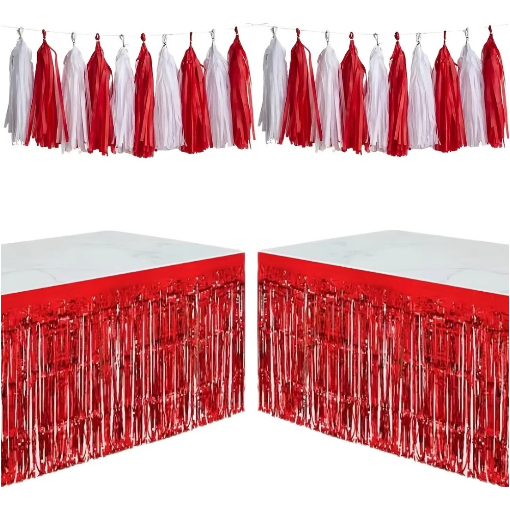 22 Buah Pita Foil Merah & Kara - Wedding Supply Canada ulasan dan harga