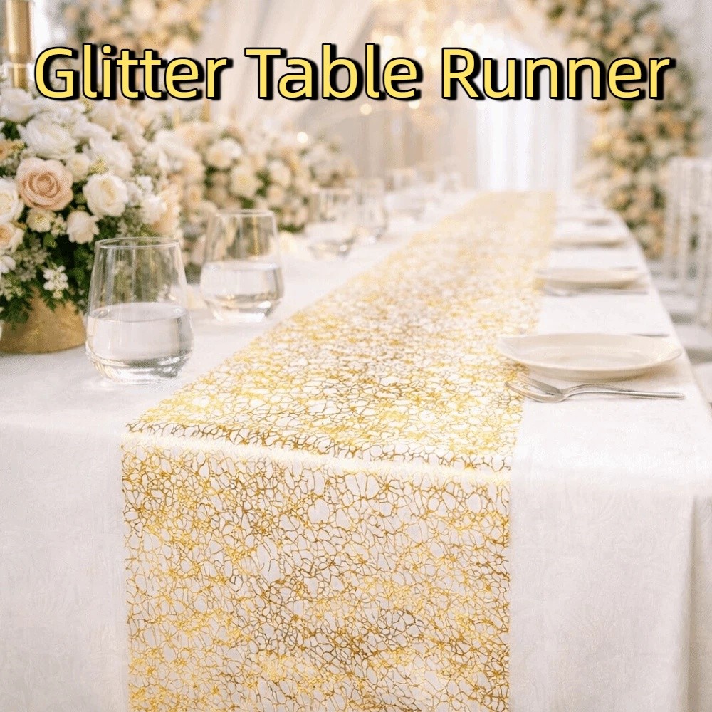 Taplak Meja Berkilau Pola Keka - Table Runner Sequin ulasan dan harga
