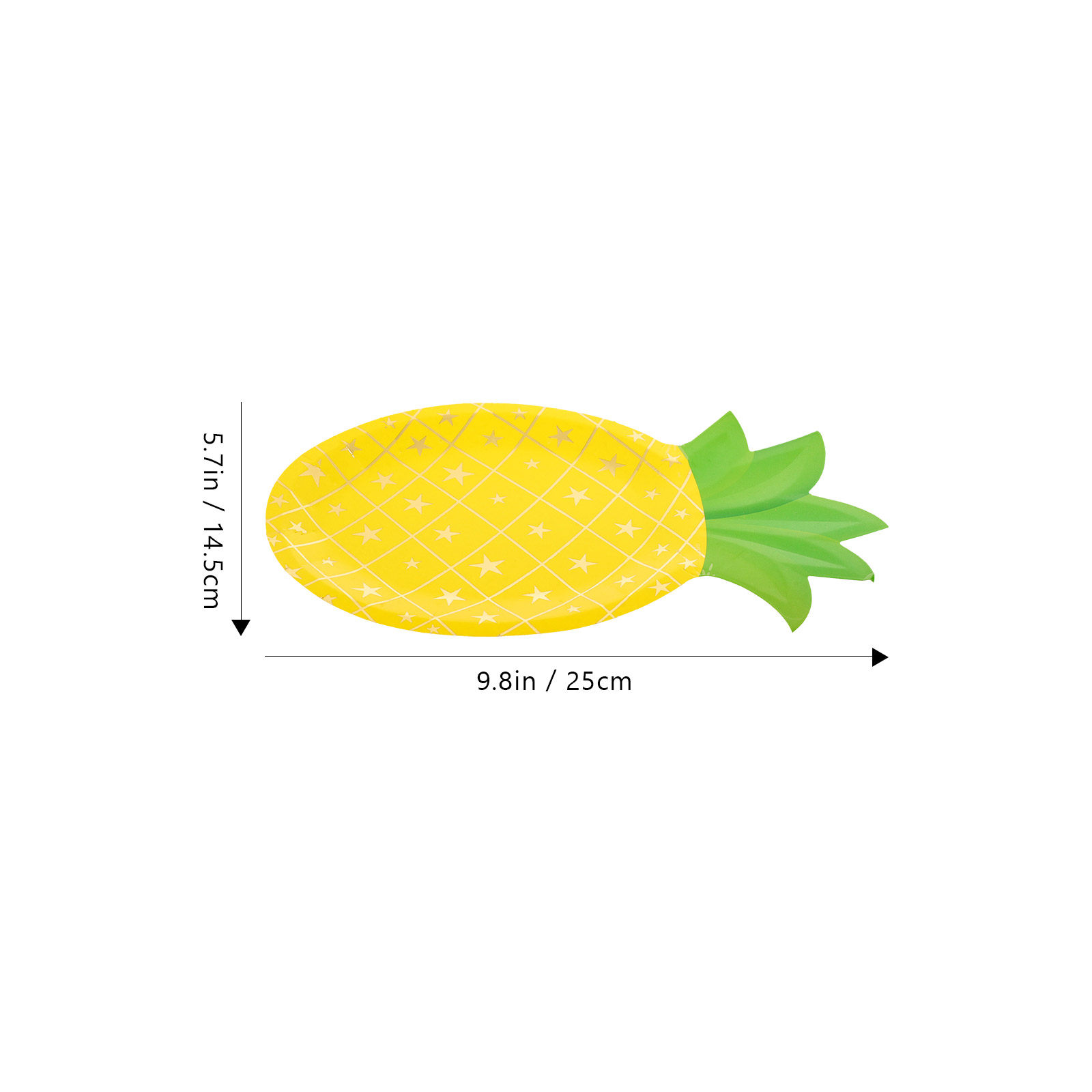 8Pcs Piring Kertas Motif Nanas - Wedding Supply Bulk ulasan dan harga
