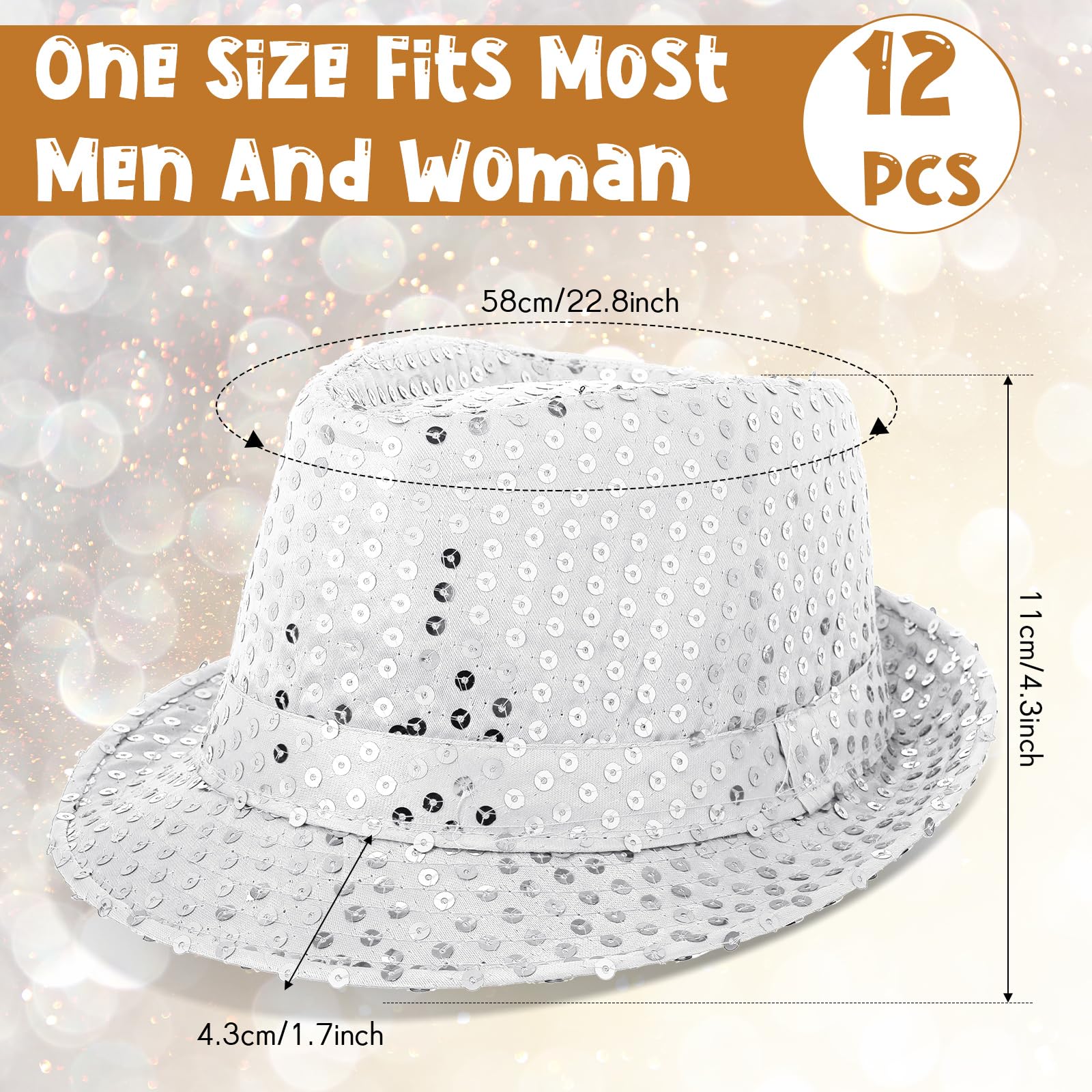 12-36 Buah Topi Payet Glitter  - Wedding Supply Bulk ulasan dan harga