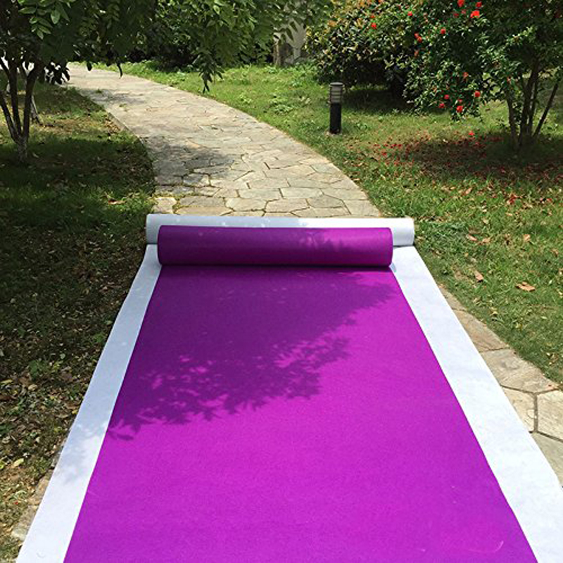 Ungu murni tidak ditenun kain  - Aisle Runner White ulasan dan harga