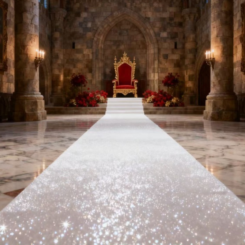 Jalan Pengantin Putih Berkilau - Aisle Runner White ulasan dan harga