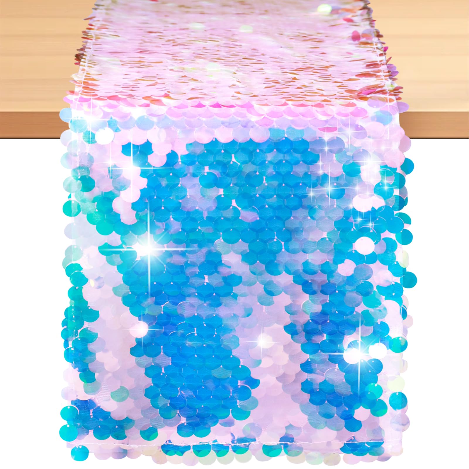 Taplak Meja Pesta Putri Duyung - Table Runner Sequin ulasan dan harga
