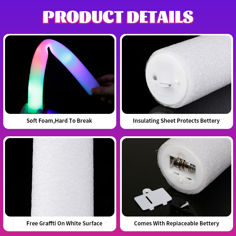 Tongkat busa cahaya LED RGB wa - Wedding Supply Bulk ulasan dan harga