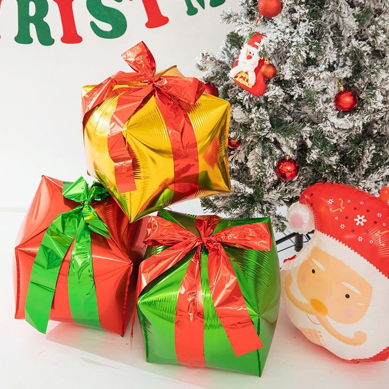 Kotak Hadiah Natal 4D Persegi  - Wedding Supply Shops ulasan dan harga