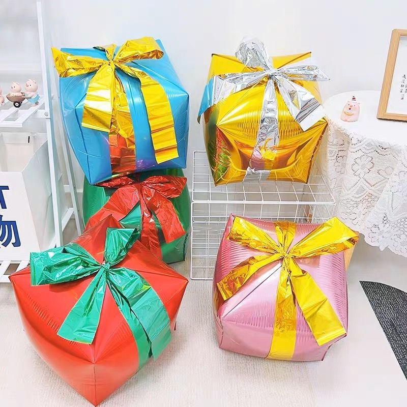 Kotak Hadiah Natal 4D Persegi  - Wedding Supply Shops ulasan dan harga
