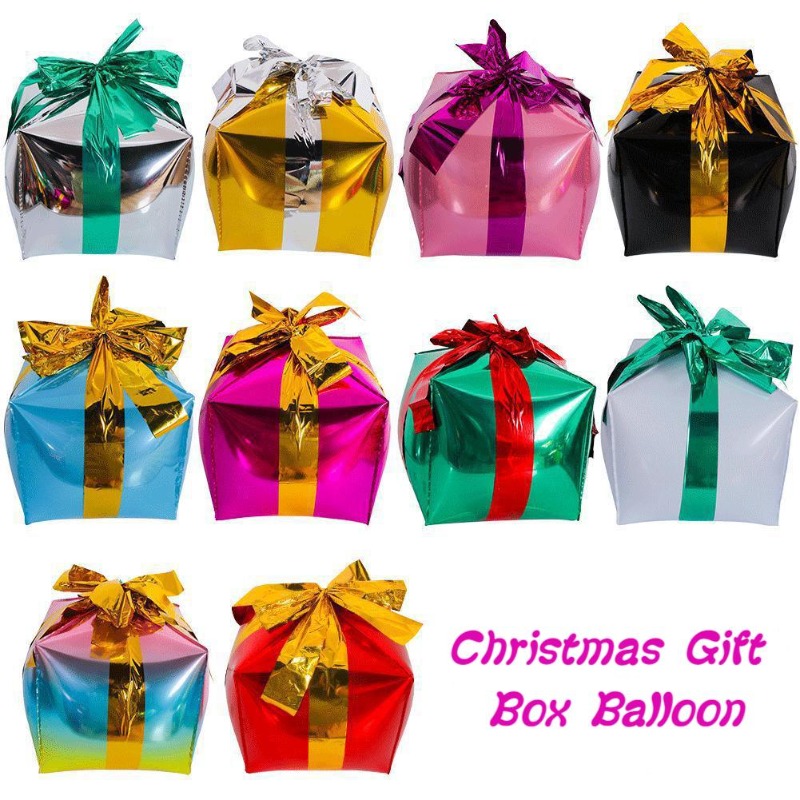 Kotak Hadiah Natal 4D Persegi  - Wedding Supply Shops ulasan dan harga