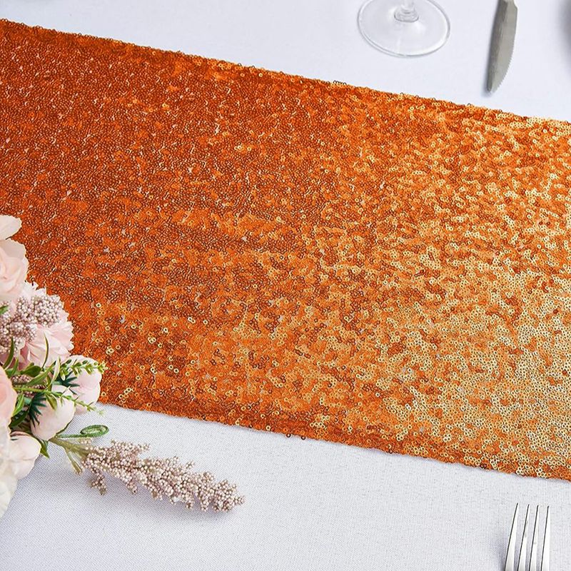 Taplak meja payet oranye untuk - Table Runner Sequin ulasan dan harga